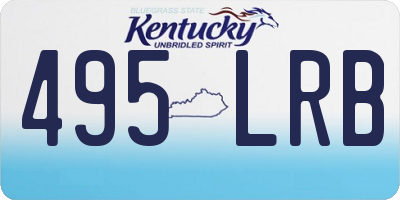 KY license plate 495LRB