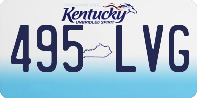 KY license plate 495LVG