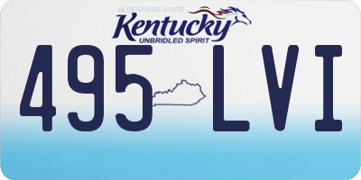 KY license plate 495LVI