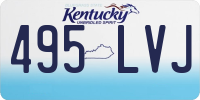 KY license plate 495LVJ
