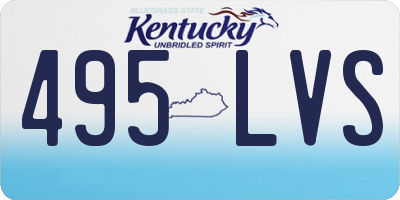 KY license plate 495LVS