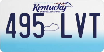 KY license plate 495LVT