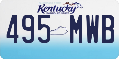 KY license plate 495MWB