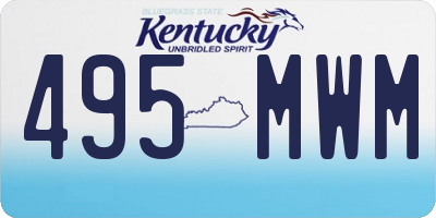 KY license plate 495MWM