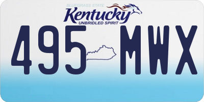 KY license plate 495MWX