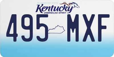 KY license plate 495MXF
