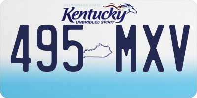 KY license plate 495MXV