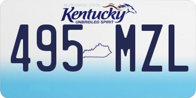 KY license plate 495MZL