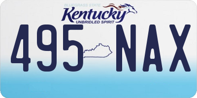 KY license plate 495NAX