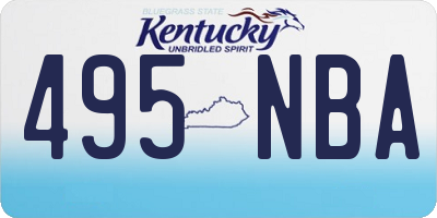 KY license plate 495NBA