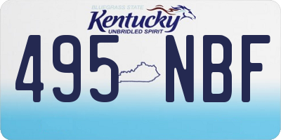KY license plate 495NBF