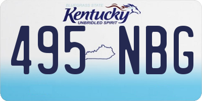 KY license plate 495NBG