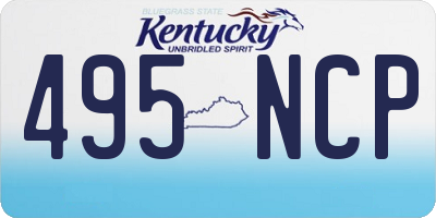 KY license plate 495NCP