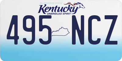 KY license plate 495NCZ
