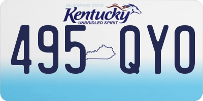 KY license plate 495QYO