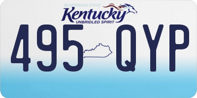 KY license plate 495QYP