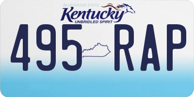 KY license plate 495RAP