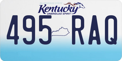 KY license plate 495RAQ