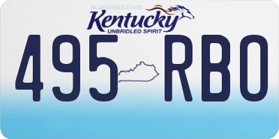 KY license plate 495RBO