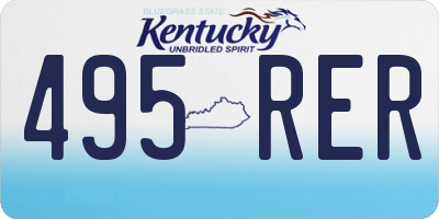 KY license plate 495RER