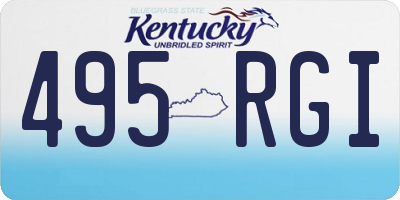 KY license plate 495RGI