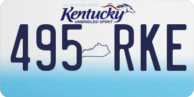 KY license plate 495RKE