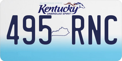 KY license plate 495RNC