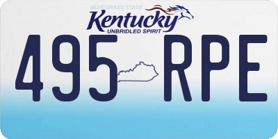 KY license plate 495RPE