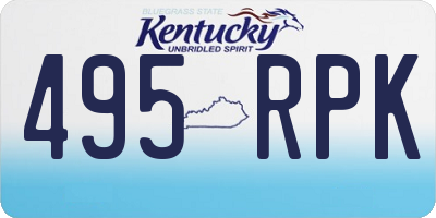 KY license plate 495RPK