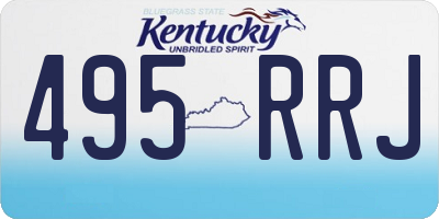 KY license plate 495RRJ