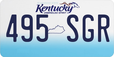 KY license plate 495SGR