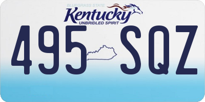 KY license plate 495SQZ