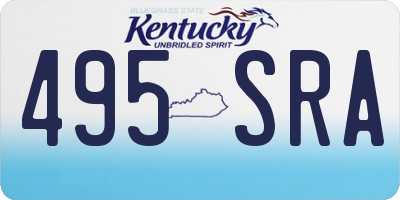 KY license plate 495SRA