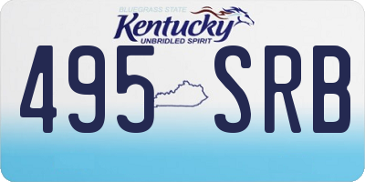 KY license plate 495SRB