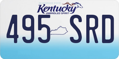 KY license plate 495SRD