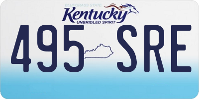 KY license plate 495SRE