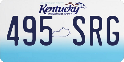 KY license plate 495SRG