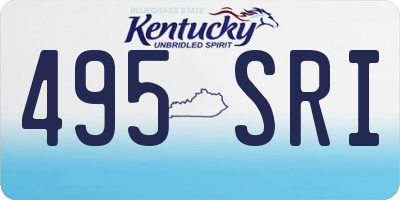 KY license plate 495SRI