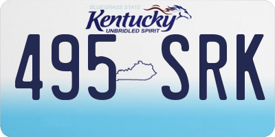KY license plate 495SRK