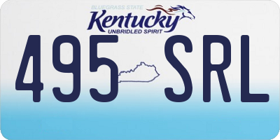 KY license plate 495SRL