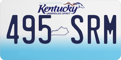 KY license plate 495SRM