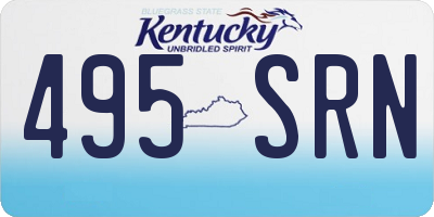KY license plate 495SRN