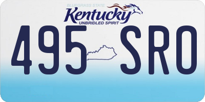 KY license plate 495SRO