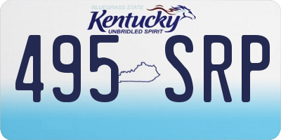 KY license plate 495SRP