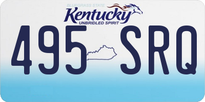KY license plate 495SRQ
