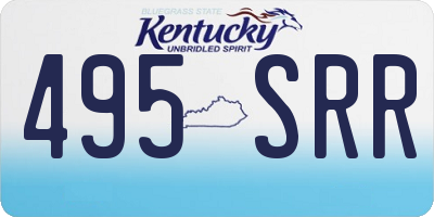 KY license plate 495SRR