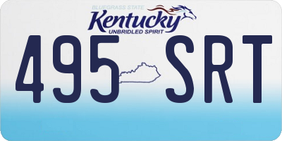 KY license plate 495SRT