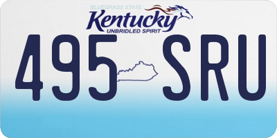 KY license plate 495SRU