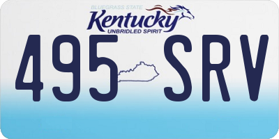 KY license plate 495SRV