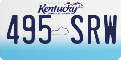 KY license plate 495SRW